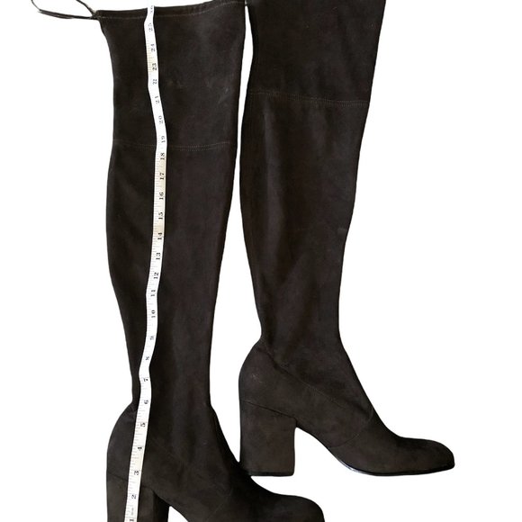 Steve Madden Shoes - Steve Madden Suede Slate Grey Over the Knee Boots Size 8.5